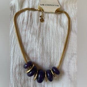 Liz Claiborne Purple‎ Beads Necklace